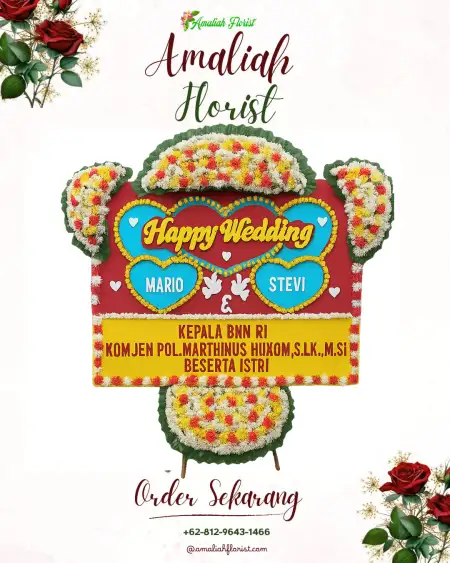 Papan Bunga Pernikahan Sindanglaut